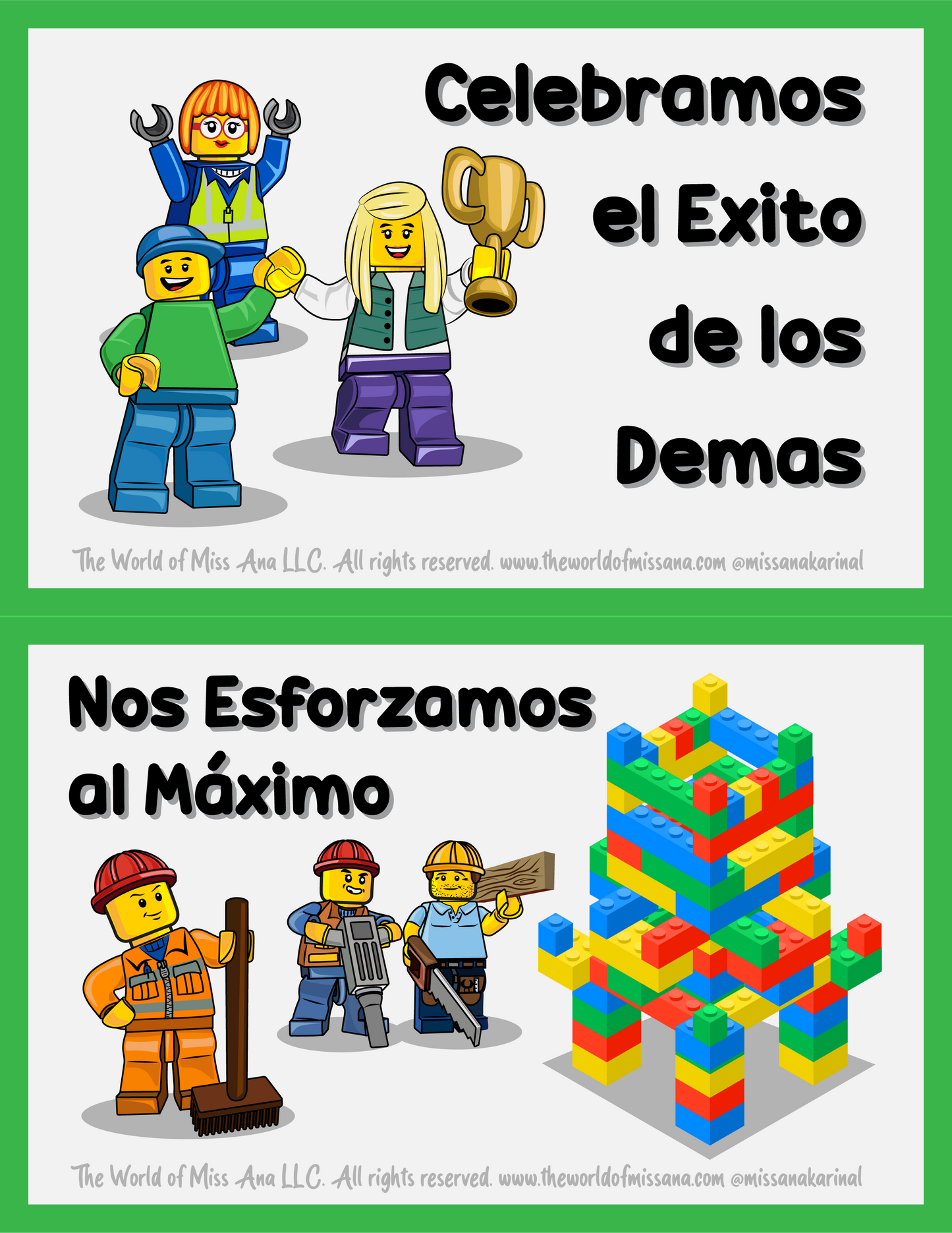 PRINTIABLE Reglas del Juego inspirada en LEGO® minifiguras