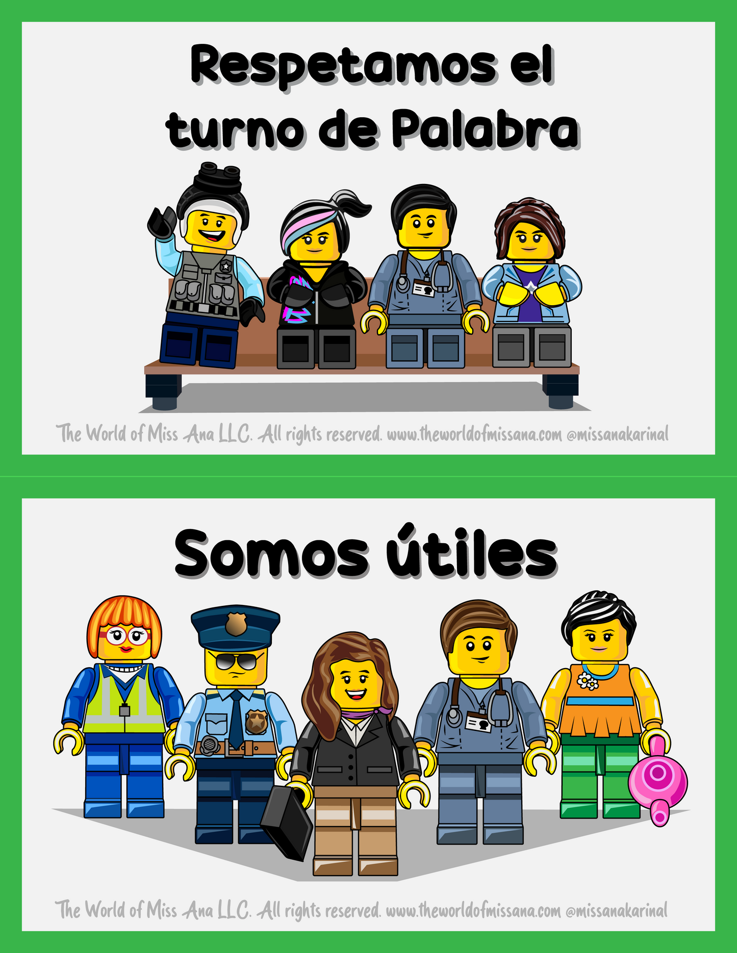 PRINTIABLE Reglas del Juego inspirada en LEGO® minifiguras