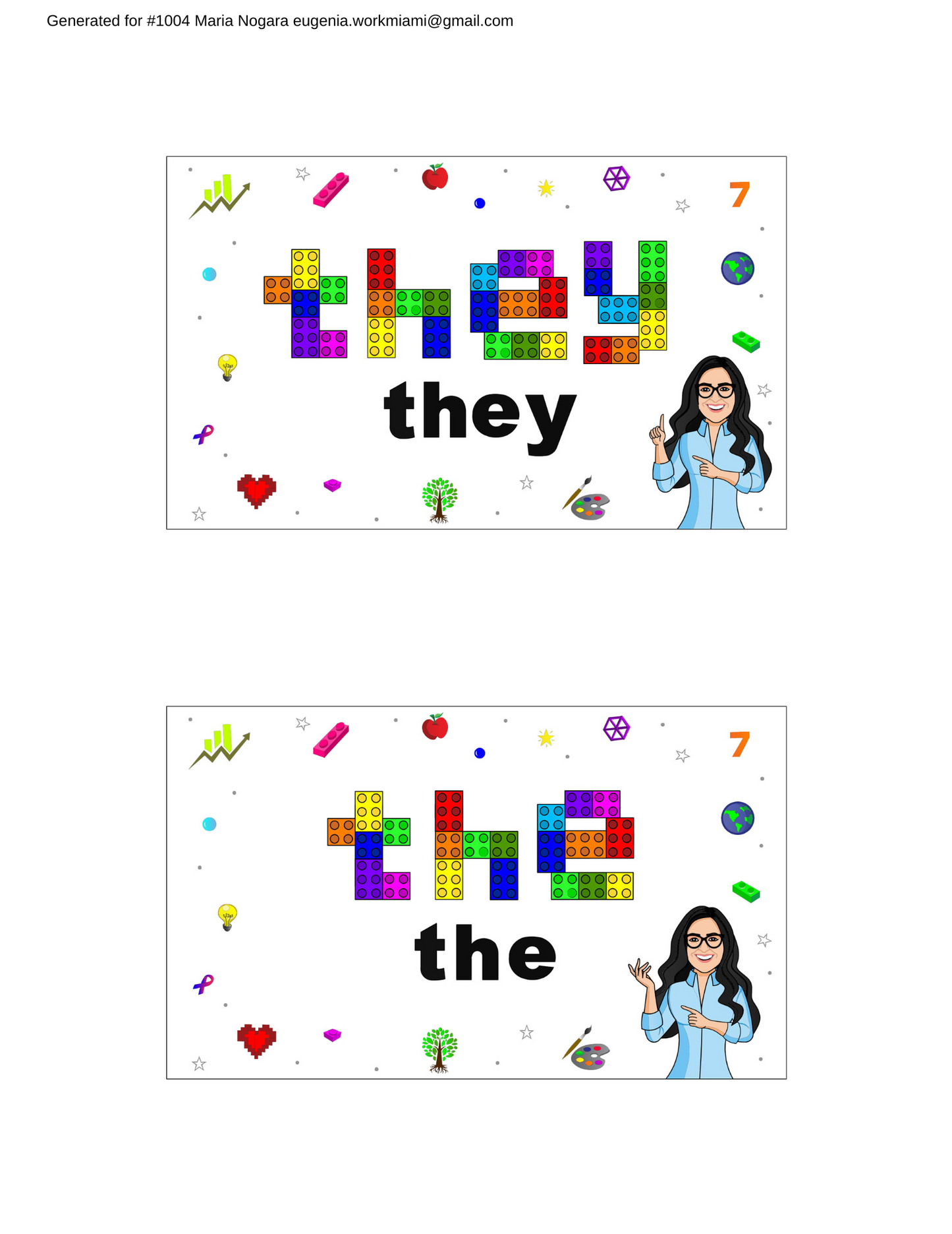 PRINTABLE Sight Words LEGO® BUILDERS