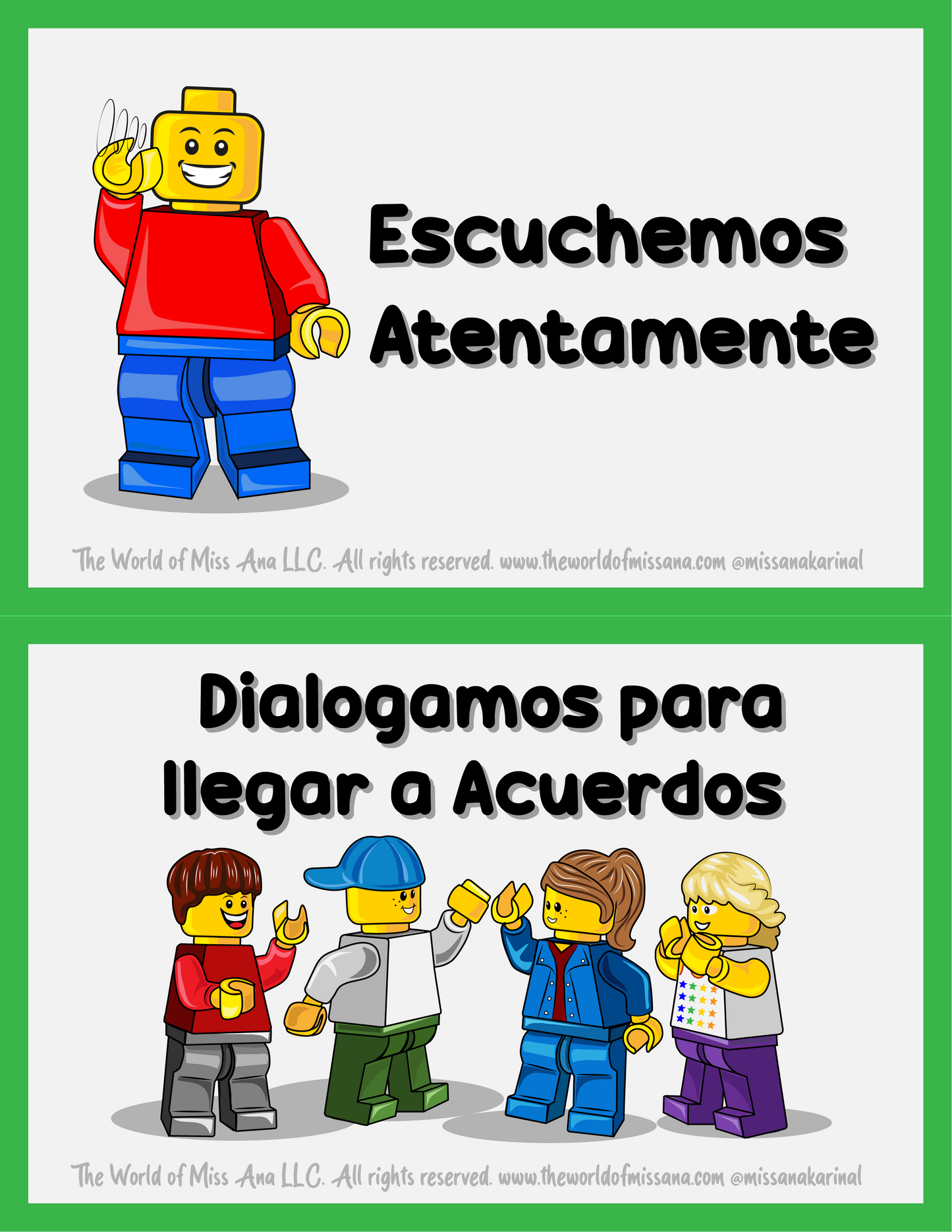 PRINTIABLE Reglas del Juego inspirada en  LEGO® minifiguras