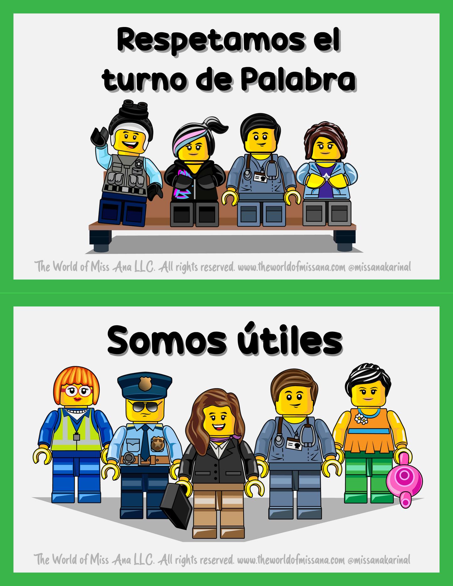 PRINTIABLE Reglas del Juego inspirada en  LEGO® minifiguras