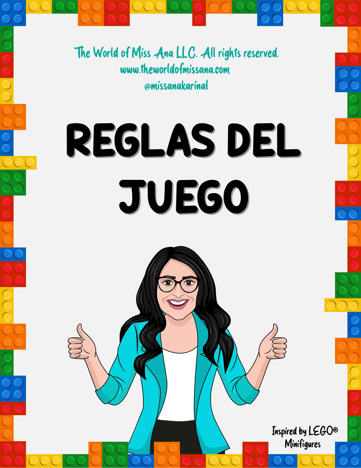 PRINTIABLE Reglas del Juego inspirada en  LEGO® minifiguras